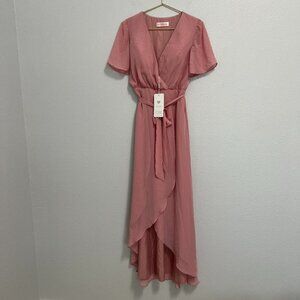 JJ'S house Maxi Short sleeves Dress NWT